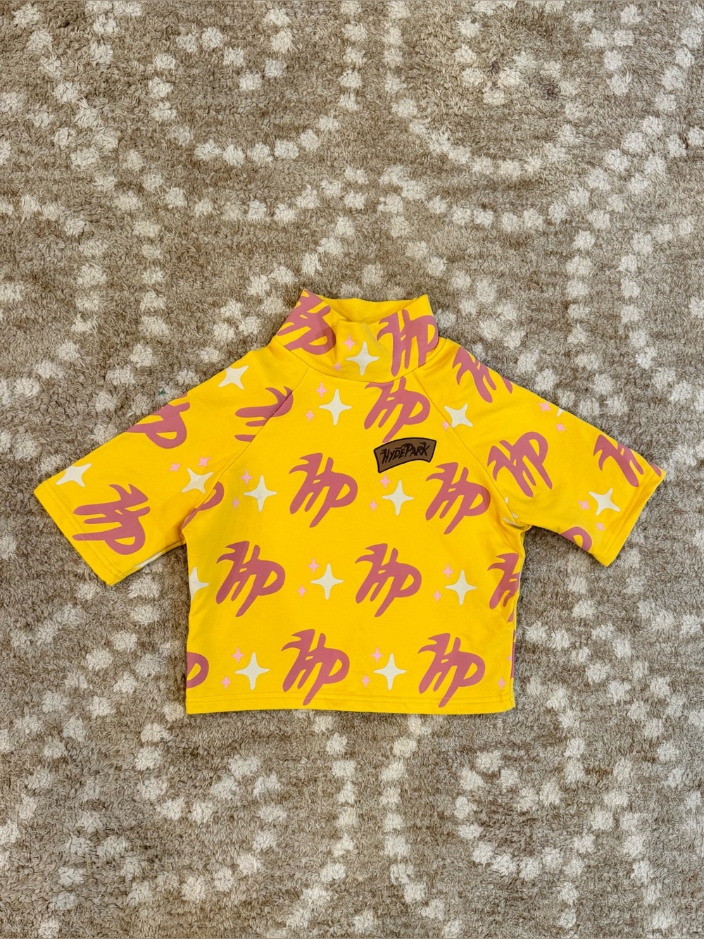NWOT Hyde Park Yellow & Pink Puff the Magic Crop Top